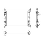 Radiator racire Fiat Linea (323), 05.2007-2015, Motorizare 1, 4 57kw Benzina, tip climatizare Cu/fara AC, cutie Manuala, dimensiune 540x378x23mm, Cu