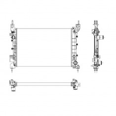Radiator racire Fiat Linea (323), 05.2007-2015, Motorizare 1,4 57kw Benzina, tip climatizare Manual, Cu/fara AC, dimensiune 540x378x23mm, Cu lipire fa foto