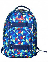 Rucsac Herlitz Skater, motiv doua compartimente, compartiment pentru Laptop si Tableta, Motiv Colorful Harlequin foto