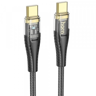 Cablu Date si Incarcare USB-C - USB-C HOCO U121, 60W, 1.2m, Negru foto