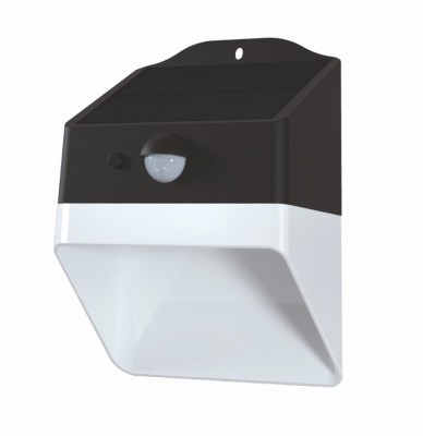 Lampa solara LED cu senzor de miscare AMBIENT 2W 220lm 4000K 138,9 x 68,5 x 106,9 mm timp de iluminare 40 de ore IP65 foto