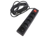 Prelungitor Negru 5 Prize 5m 16A