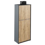 Cumpara ieftin Dulap 2 usi mdf grafit stejar artizanal Ryoma 75x38x217.8 cm