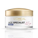 Crema antirid pentru fata de noapte Age Specialist 45+, 50ml, L&#039;Oreal Paris