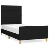 Cumpara ieftin Cadru de pat fara saltea, negru, 100x200 cm, textil