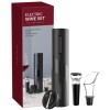 Deschizator electric de vin 4 in 1, reincarcabil USB, Negru