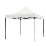 Cumpara ieftin Cort pavilion pliabil, 3x3 m, cadru metal cu panza impermeabila pentru Curte, Gradina, Evenimente, Alb