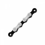 Lant Bicicleta KMC X10, 10 Viteze, 1/2X11/128 Inch, 122 Zale, Argintiu-Negru Ultimate FactoryBikes