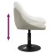 Scaun de bar, crem, catifea - 7