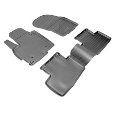 Set de 5 covorase cauciuc 3D stil tavita premium pentru Mitsubishi ASX, Citroen C4 Aircross, Peugeot 4008 din 2010