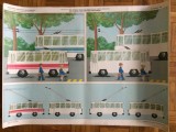 plansa pentru scoala gradinita copii elevi sa punem fire pentru troleibuz afis romania editura didactica si pedagogica