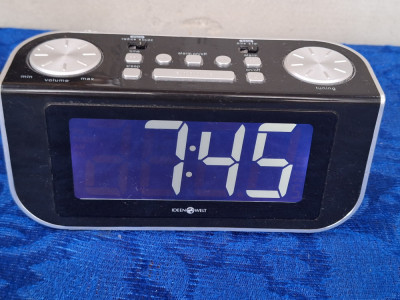 IdeenWelt AV-916 | Radio cu ceas, Alarma, 5W, LED, Negru|Gri foto
