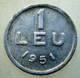 1.822 ROMANIA RPR 1 LEU 1951, Aluminiu