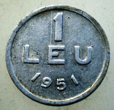 1.822 ROMANIA RPR 1 LEU 1951 foto