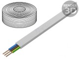 Cablu electric alb 3x4mm&sup2; 100m