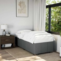 vidaXL Cadru de pat fără saltea, gri &icirc;nchis, 100x200 cm, textil