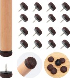 Set de 16 protectii pentru picioare mobilier Ezprotekt, pasla/plastic, maro, 25 mm