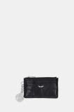 ZADIG&amp;VOLTAIRE portofel de piele culoarea negru, LWBA02519