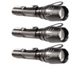 3 x Lanterna LED Cree XML T6 Cu 2 Acumulatori si Incarcator Priza si Masina