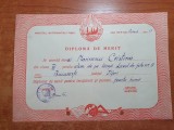 diploma de merit clasa a 4-a-elem. de pe langa liceul de fete bucuresti - 1950