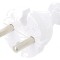 Conector Alimentare AC Tată 2P 230V 10A Alb pe Cablu