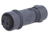 Conector Circular Mufă Mamă 2 PIN Nichelat Buccaneer 6000