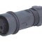 Conector Circular Mufă Mamă 2 PIN Nichelat Buccaneer 6000