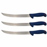 Cumpara ieftin Set 3 Cutite Bucatar IdeallStore Chef's Knife, Otel Inoxidabil, 38cm, Albastru, Maner Plastic