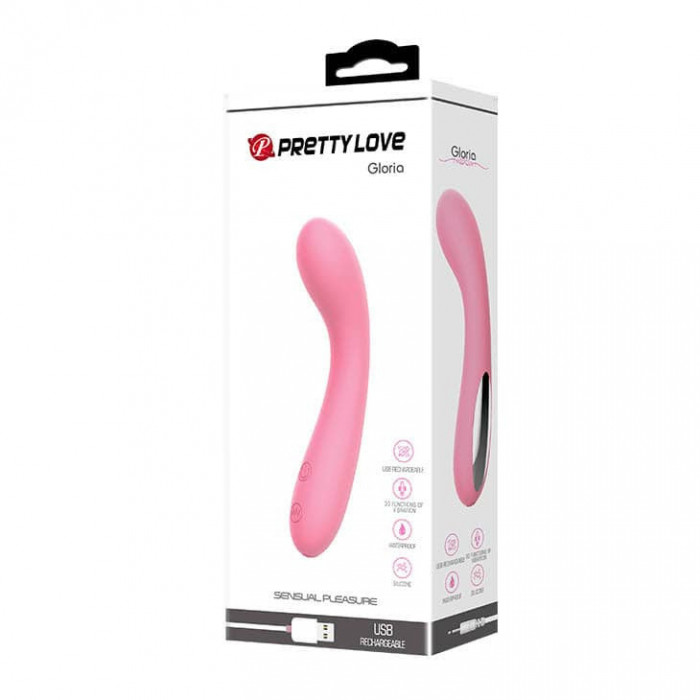 Gloria - Vibrator punct G, roz, 16 cm