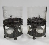 Theodor Radivon, Pereche de suporturi WMF cu pahare din cristal, Grmania, cca. 1906