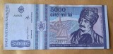 Romania 5000 Lei 1993 - 5.000 Lei - Cinci Mii Lei - CINCI MII LEI, Bancnota veche seria A