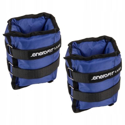 Set 2 greutati fitness Enero Fit mana/glezna 5kg, prindere velcro, multifunctionale, marime reglabila, albastru foto