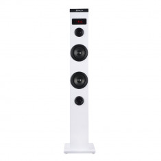 Boxa tip tower cu Bluetooth Sky Charm, 50W, USB, alb, NGS