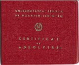A3184N Certificat de absolvire Universitatea serală de marxism-leninism, 1966, București