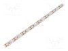Bandă LED alb cald 2835 WISVA OPTOELECTRONICS, 120 LED/m, 10mm PCB, IP20, 24W/m