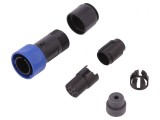 Conector circular mufă mamă 10 pini fără contacte pe cablu