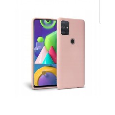 Huse silicon antisoc cu microfibra interior Samsung Galaxy A21s , Roz