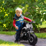 HOMCOM Motocicleta electrica cu roti de antrenament, jucarie in aer liber pentru 3-5 ani - alb