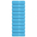 VidaXL Prosoape pentru oaspeți 10 buc turcoaz 360 g/m&sup2; 100% bumbac
