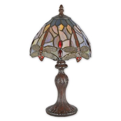 Lampa Tiffany din bronz cu decoratiuni colorate TA-122 foto