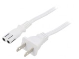 Cablu Alimentare 2x18AWG IEC C7 Alb 1m