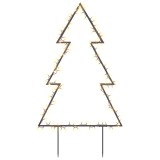Cumpara ieftin Decoratiune brad cu lumini de Craciun cu tarusi, 115 LED, 90 cm