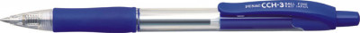 Pix Cu Gel Penac Cch-3, Rubber Grip, 0.5mm, Corp Transparent - Scriere Albastra foto