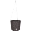 Ghiveci Suspendat Maro Rato Round WS, &Oslash;25.6cm, Imitatie Ratan, Plastic, cu Lant, Prosperplast - Ghiveci Decorativ Rotund