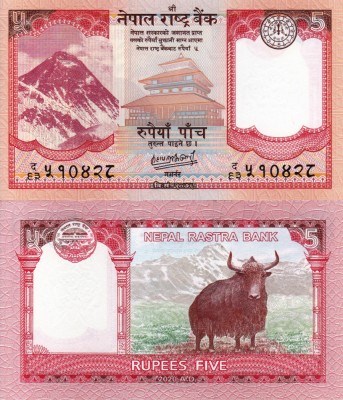 NEPAL 5 rupees 2020 UNC!!! foto