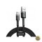 Cablu Date si Incarcare USB-A - microUSB Baseus Cafule 18W 1m Gri CAMKLF-BG1