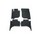Set covorase auto din cauciuc pentru Mitsubishi L200 2019-, presuri RapidAuto, Negru AutoDrive ProParts