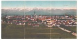 SV * Sibiu * VEDERE GENERALA * 1918 * CARTE POSTA TRIPLA verticala * color, Necirculata, Circulata, Printata, Fotografie