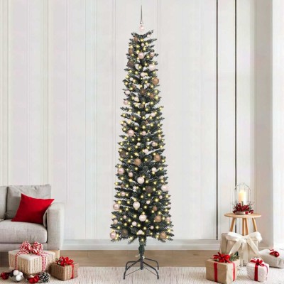 vidaXL Brad de Crăciun artificial cu 300 LED Verde 58 x 58 x 240 cm 3395962 foto