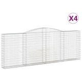 Cumpara ieftin Cosuri gabion arcuite 4 buc, 400x30x140/160 cm, fier galvanizat